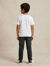 Boys White Spider-Man Graphic Printed Casual T-Shirt