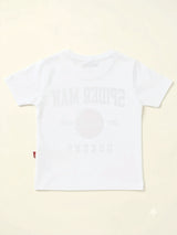 Boys White Spider-Man Graphic Printed Casual T-Shirt