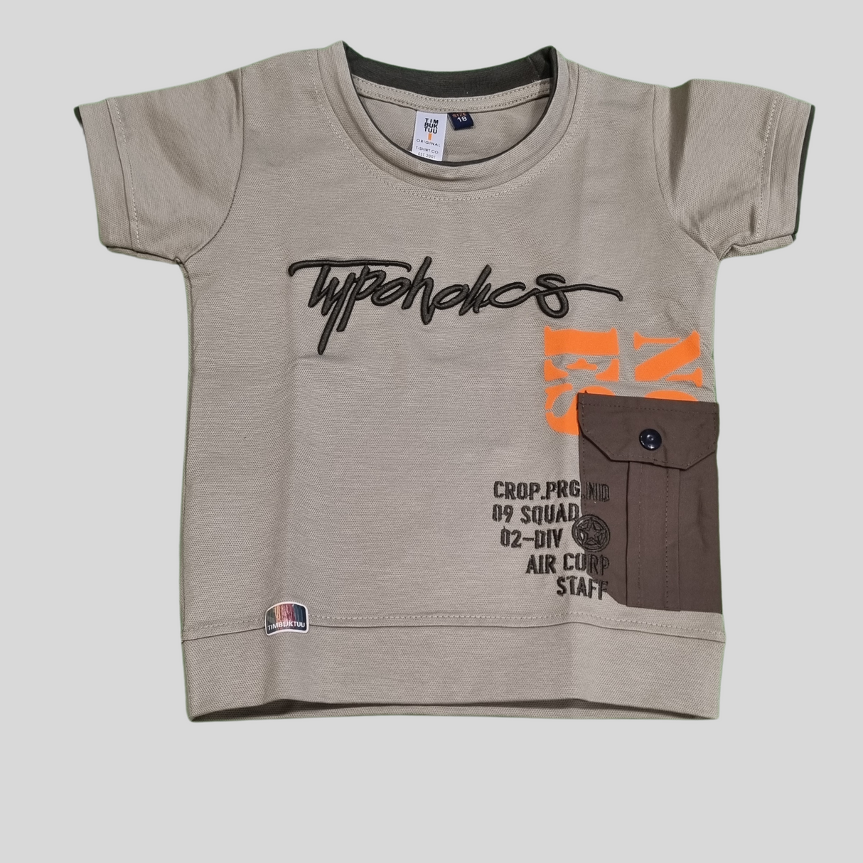 Boys' Tactical Graphic T-Shirt – “Typeholics Air Squad” Edition