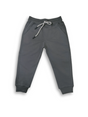 Boys' dark charcoal grey jogger pants with an elastic waist, cuffed ankles, and a visible speckled grey and white rope drawcord.

Export to Sheets
