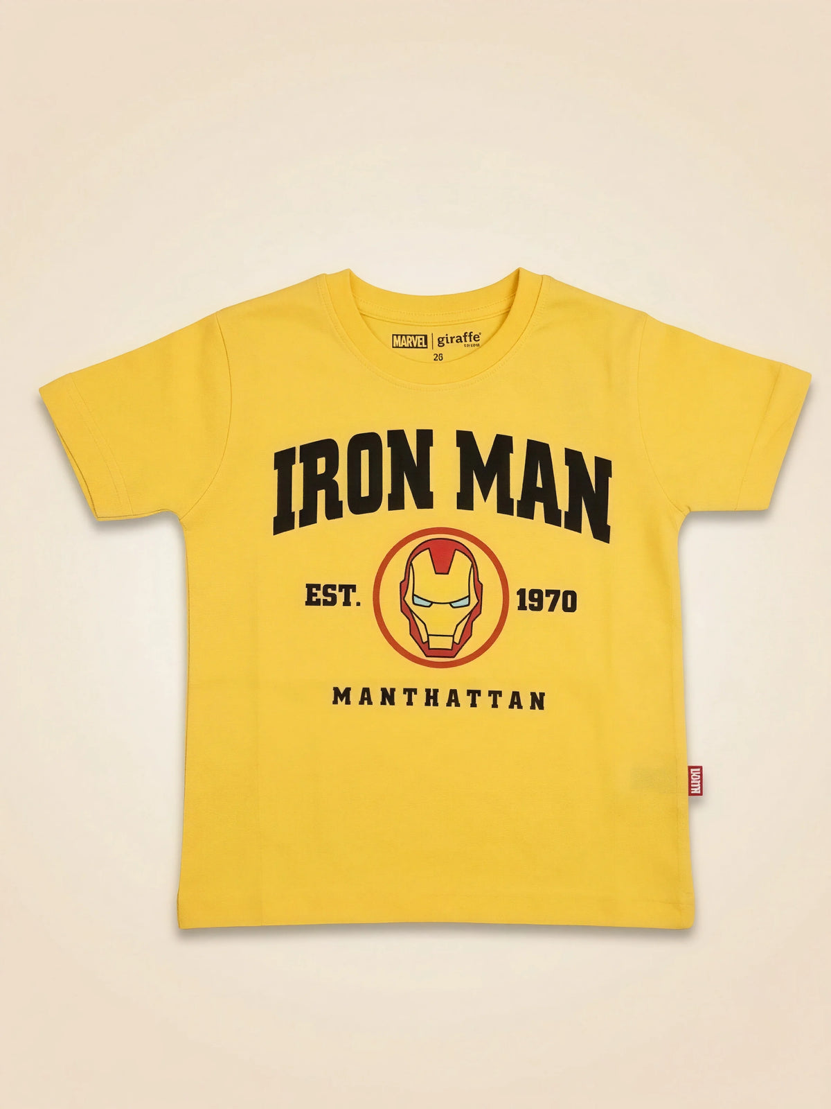 Boys Yellow Iron Man Graphic T-Shirt