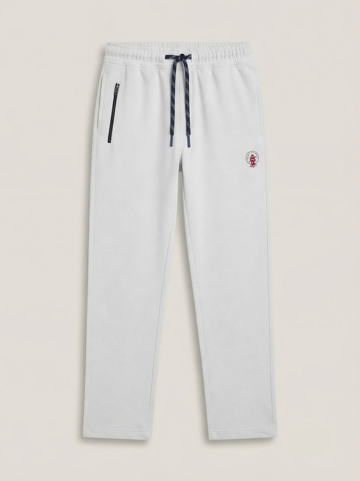 Boys Light Grey Casual Trackpants with Drawstring Elastic Waist