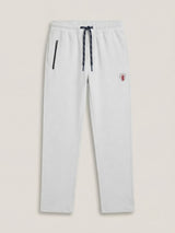 Boys Light Grey Casual Trackpants with Drawstring Elastic Waist