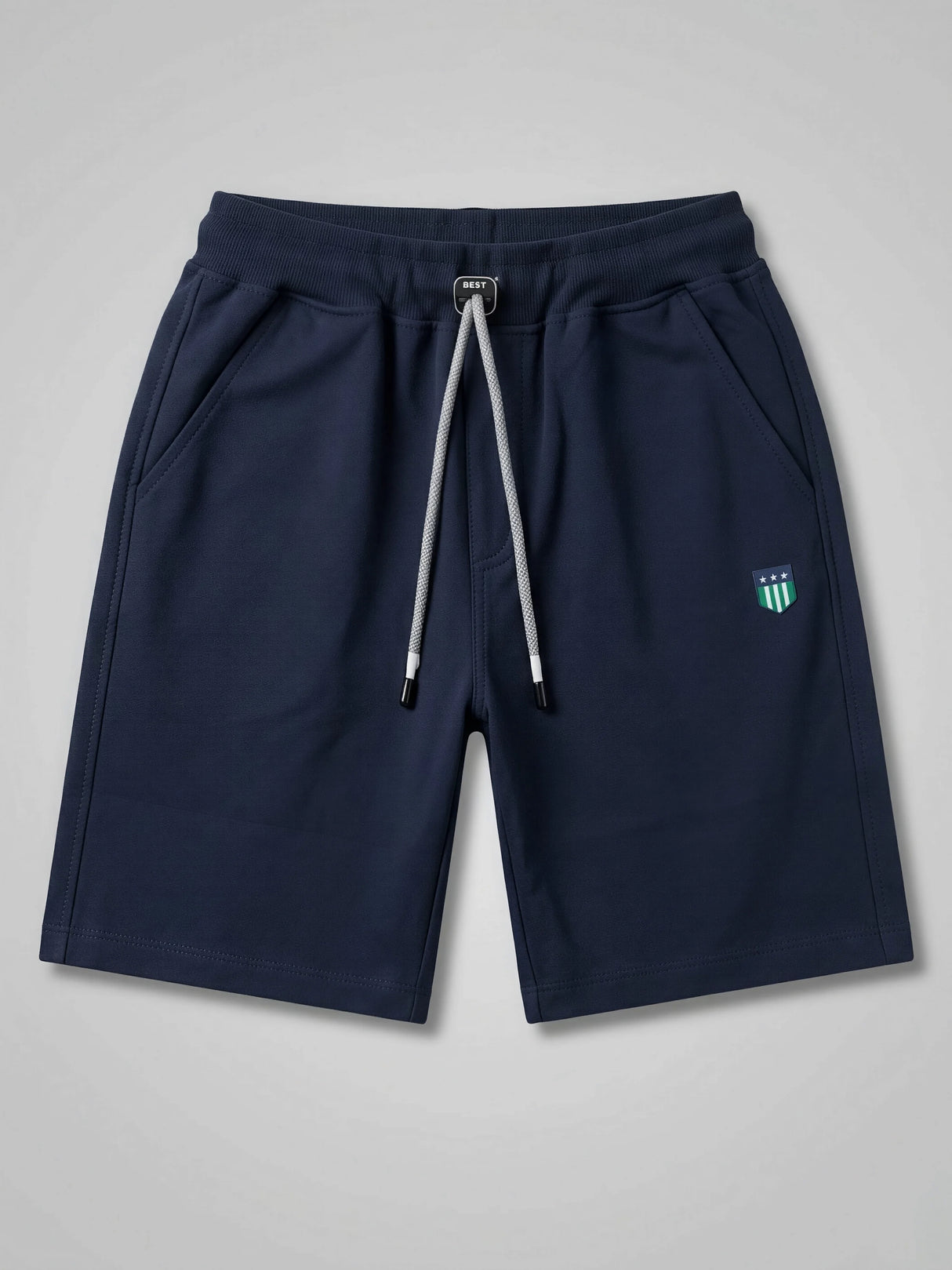 Boys' Navy Blue Cotton Athletic Shorts