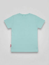 Boys Green Captain America Printed T-Shirt