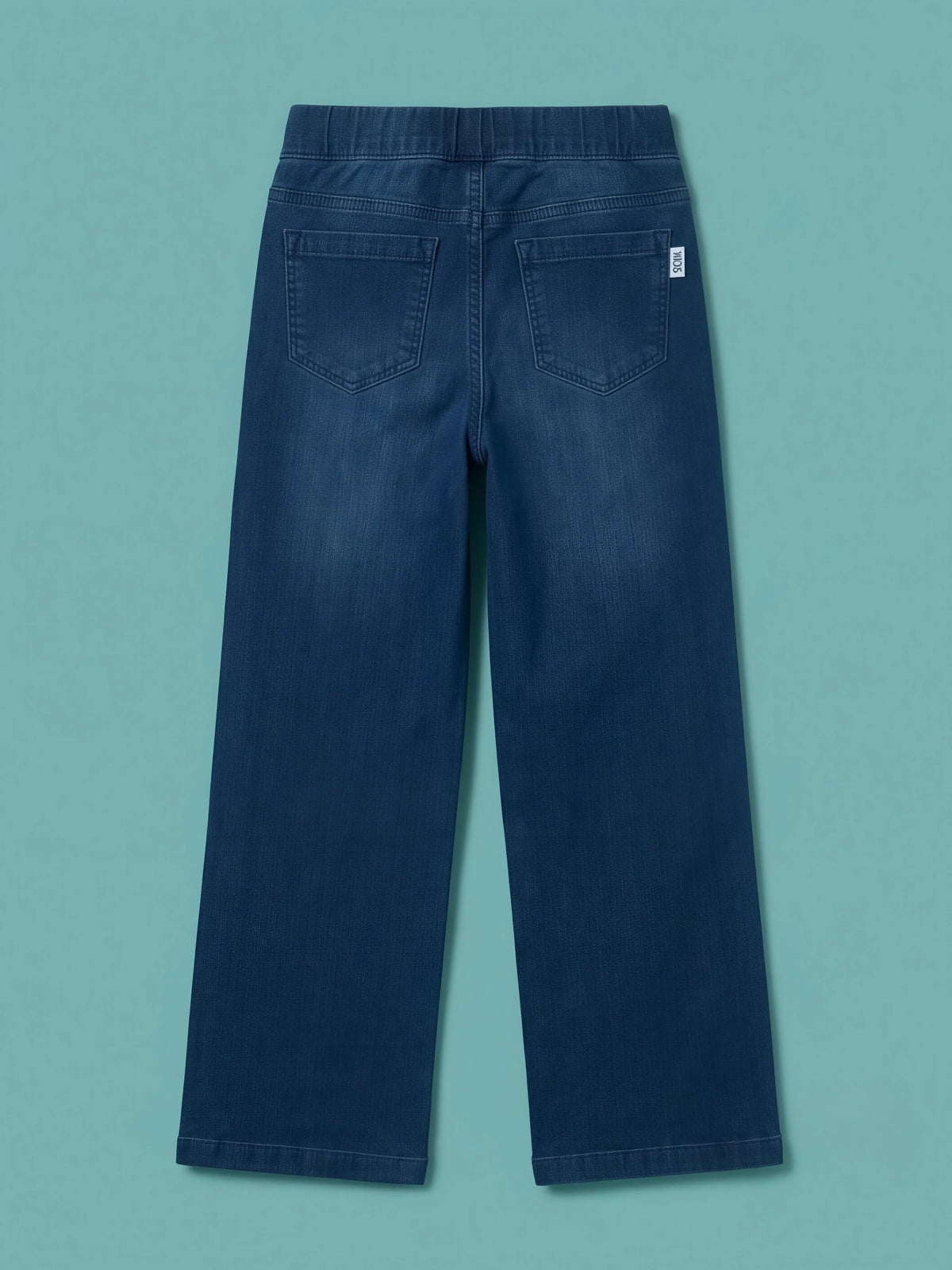 Girls Navy Blue Elastic Waist Casual Jeggings.