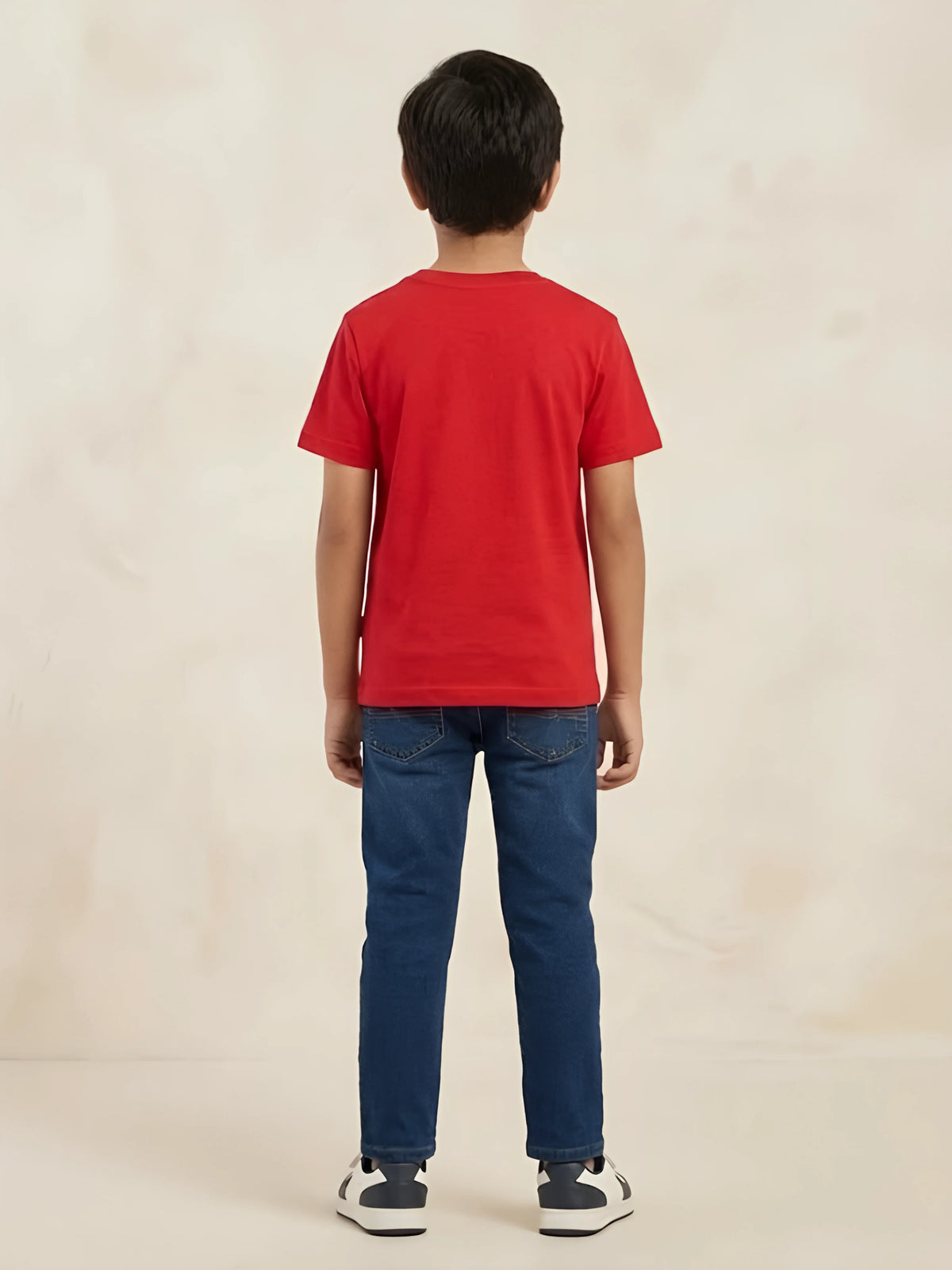 Boys Red Thor Graphic Printed Casual T-Shirt