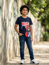 Boys Navy Blue Captain America Marvel T-Shirt