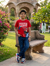 Boys Red Marvel Captain America Graphic T-Shirt