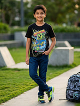 Boys Black Minecraft Creeper Graphic T-Shirt