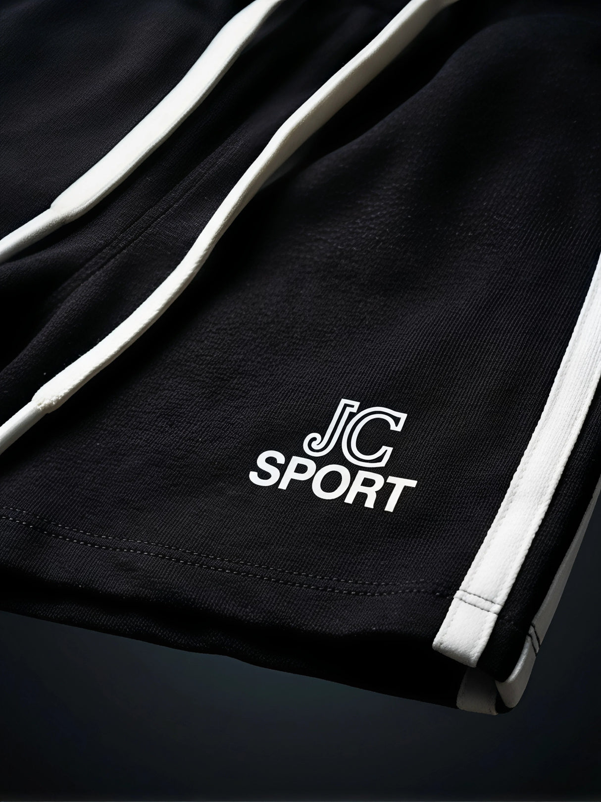 Girls Black Sporty Shorts with Side Stripes