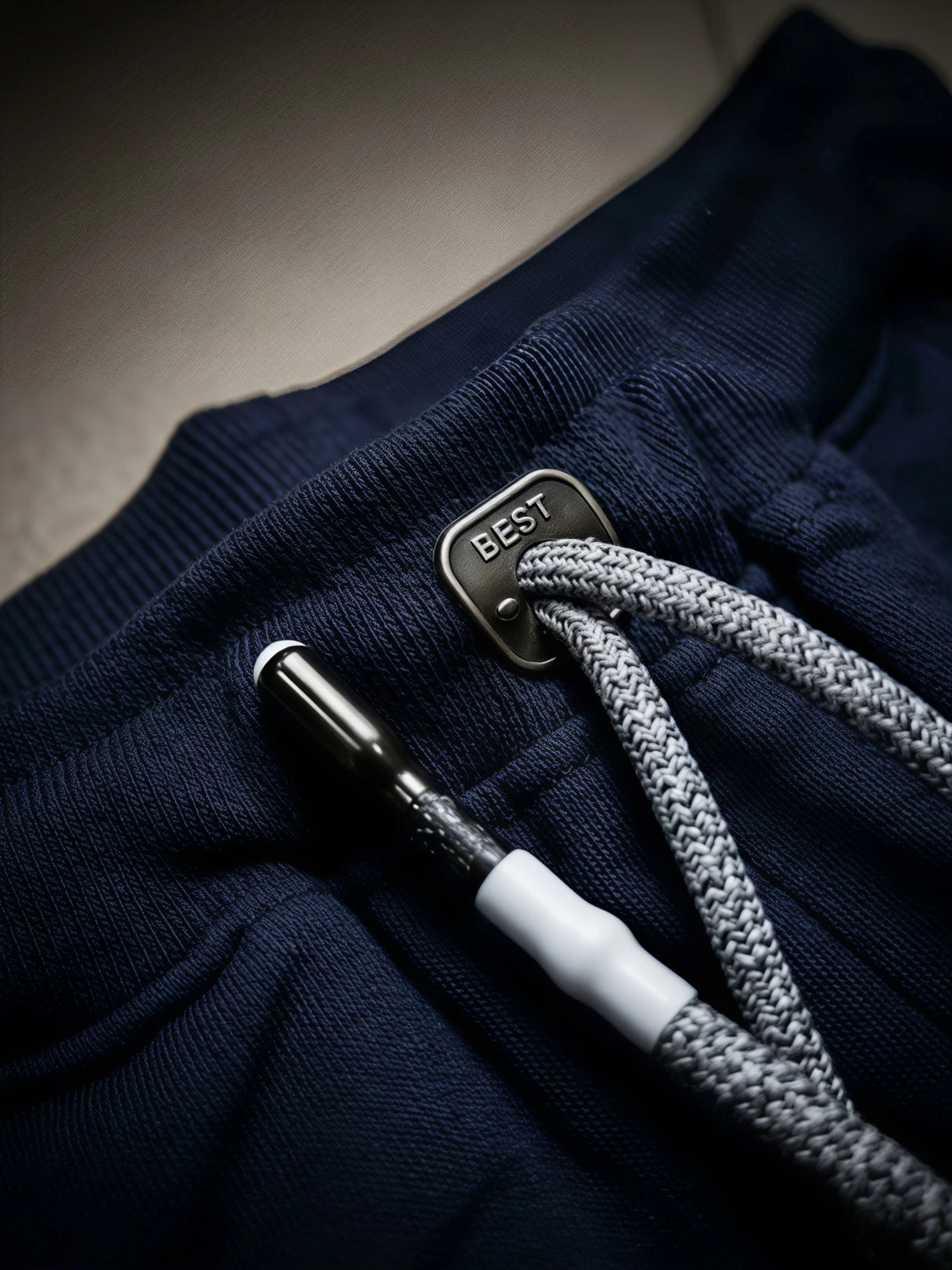 Boys' Navy Blue Cotton Athletic Shorts