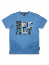 Blue Graphic Print Cotton T-Shirt Kids Casual Wear