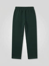 Boys Dark Green Casual Trackpants with Contrast Drawstring & Zip Pockets