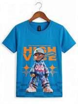 Boys Blue High Vibe Graphic Cotton T-Shirt