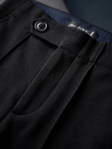 Girls Black High-Waist Flared Casual Pants.