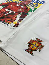 Boys White Cristiano Ronaldo Graphic Co-ord Set.