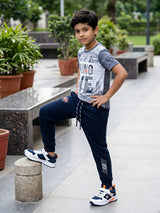 Boys Navy Blue Active Trackpants