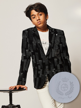 Boys Party Blazer With T-Shirt -Black