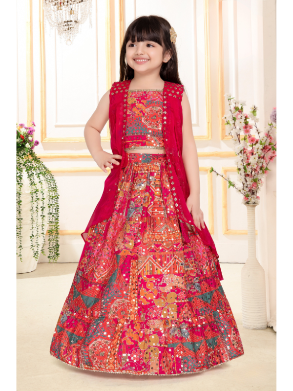 Girls Traditional Sleeves Less Long Choli - Rani