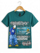 Boys Urban Green Exotic Cash Graphic T-Shirt