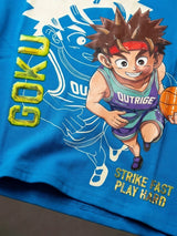 Blue Graphic Print Cotton T-Shirt
