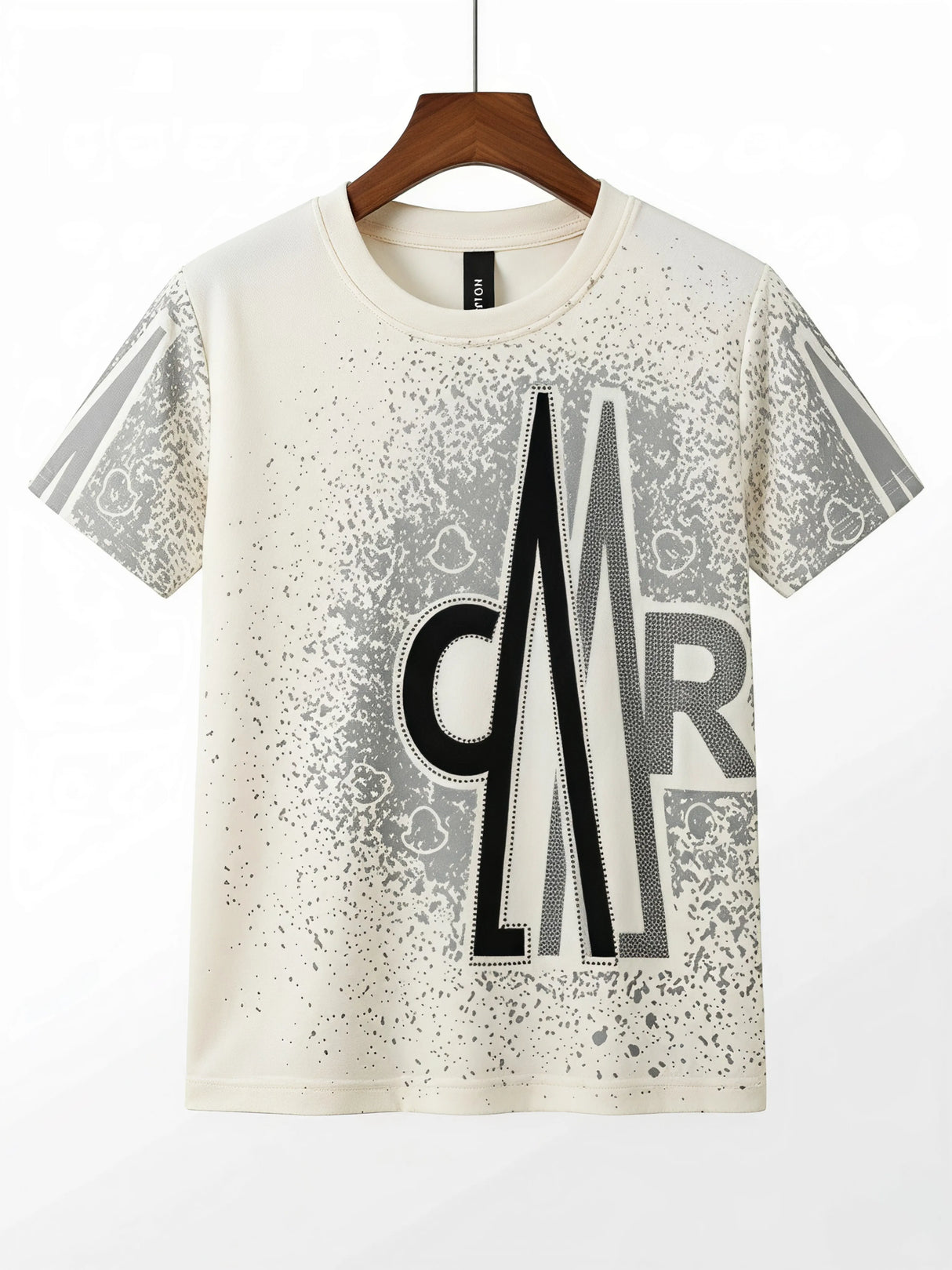 Boys Cream Graphic Print Designer T-Shirt