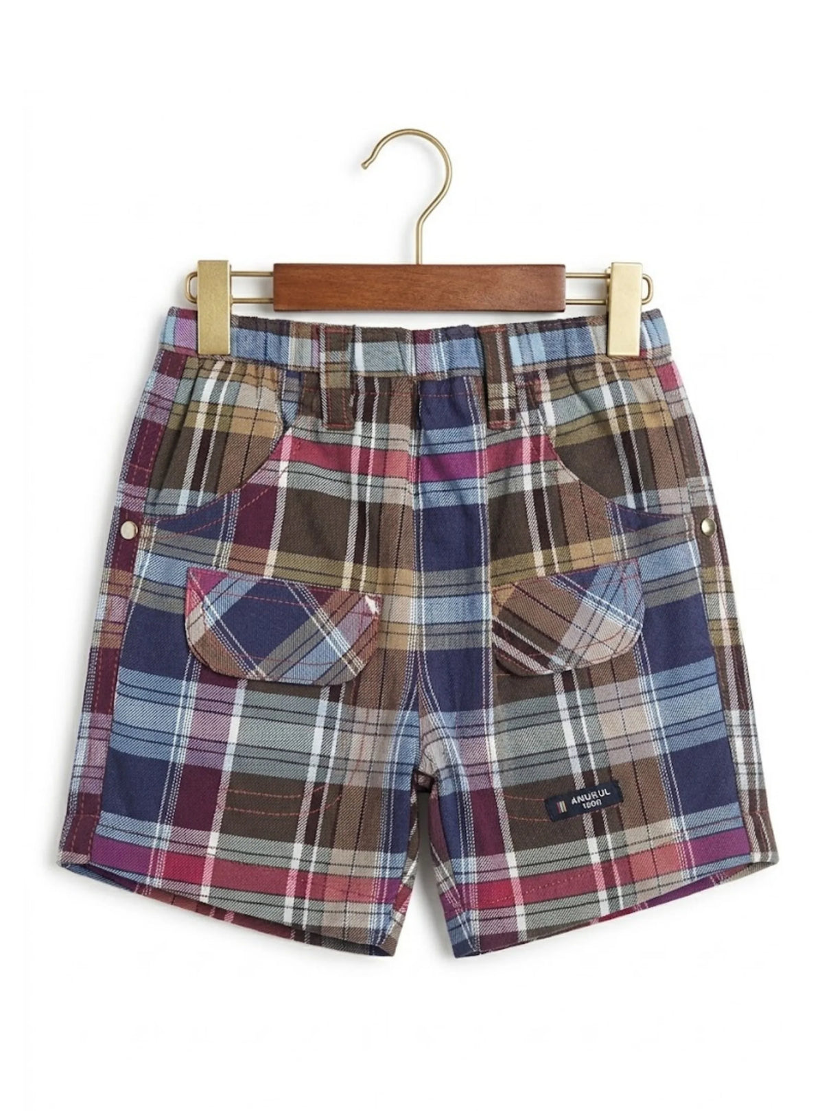 Boys Pink Teddy Graphic T-Shirt & Plaid Shorts Coord Set