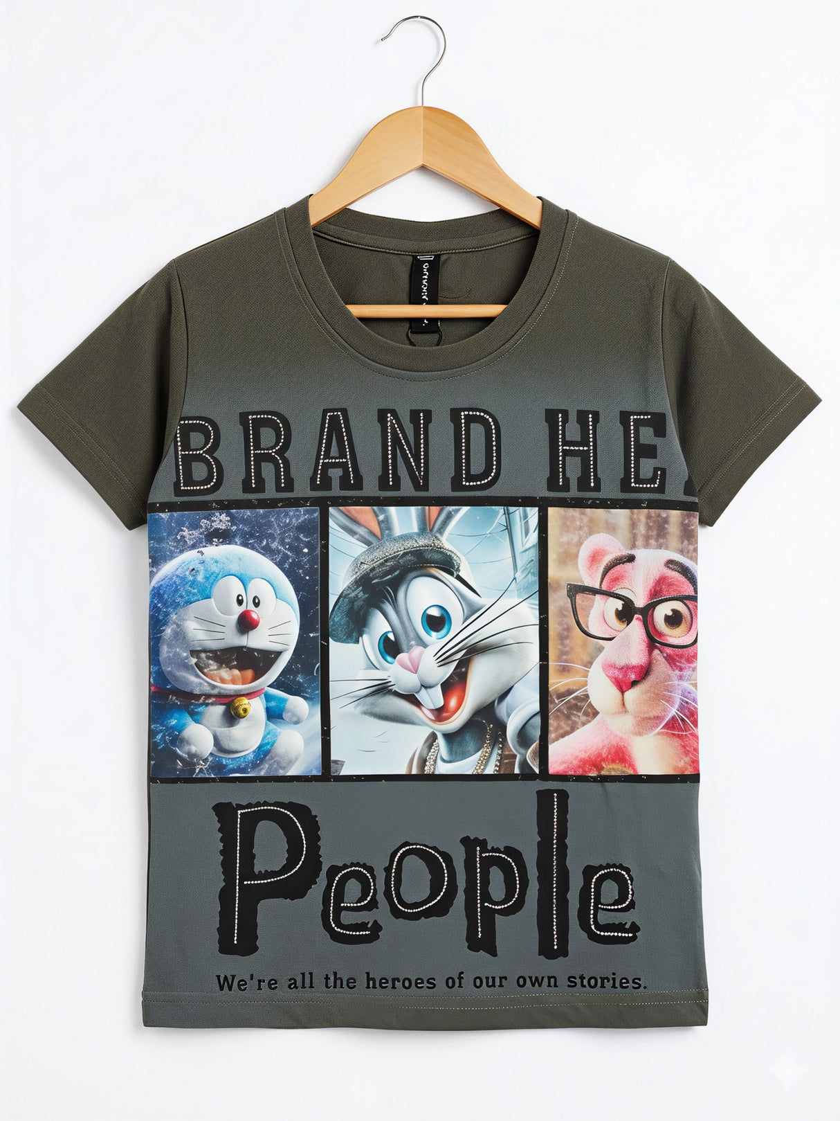 Boys Dark Grey Cartoon Graphic T-Shirt