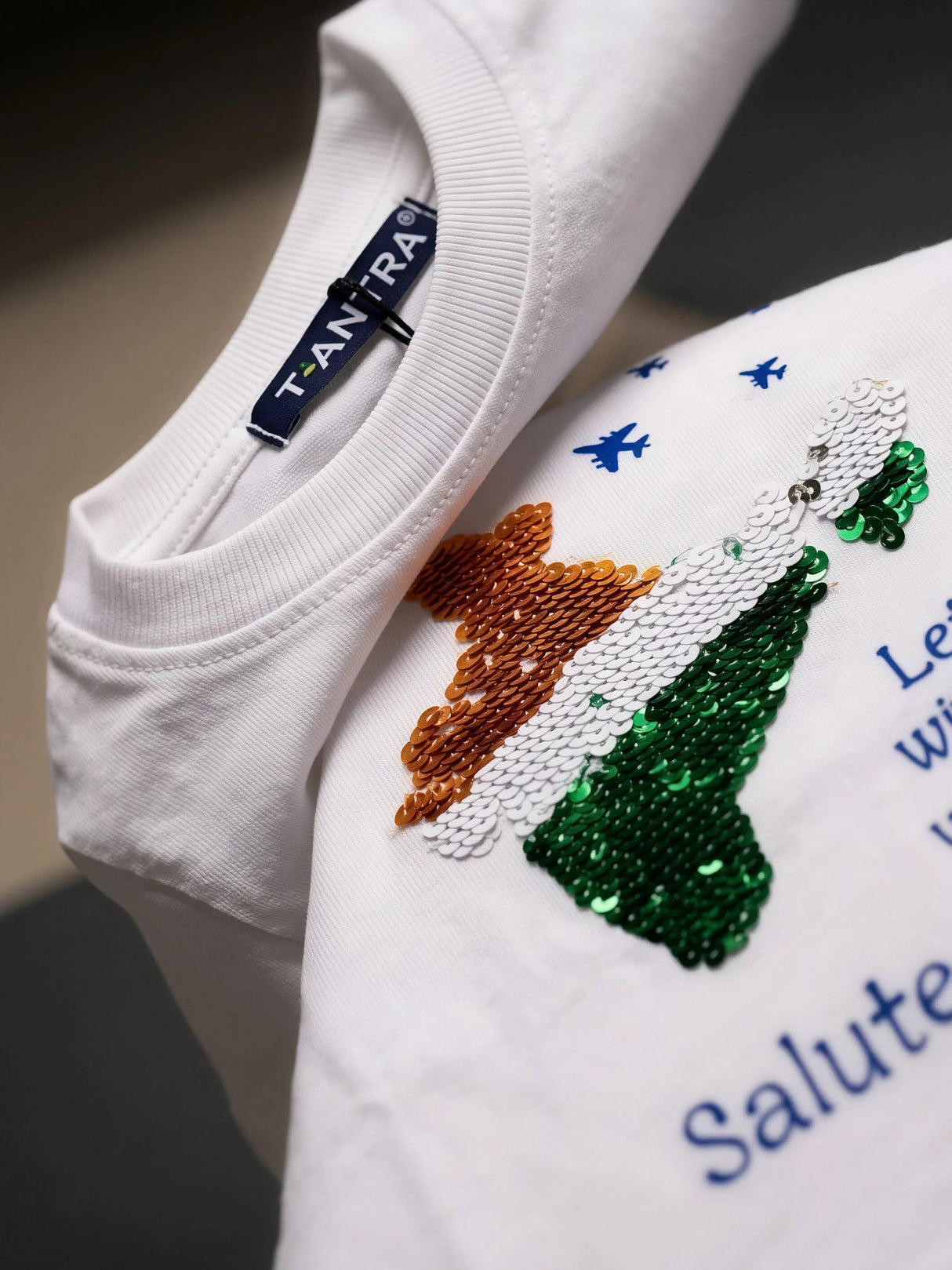 Boys White Independence Day T-Shirt – Tricolor India Map Print Graphic Tee