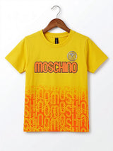 Boys Yellow Moschino Print Ombre Graphic T-Shirt