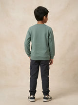 Green Graphic Printed Full Sleeve Sweatshirt T-Shirt