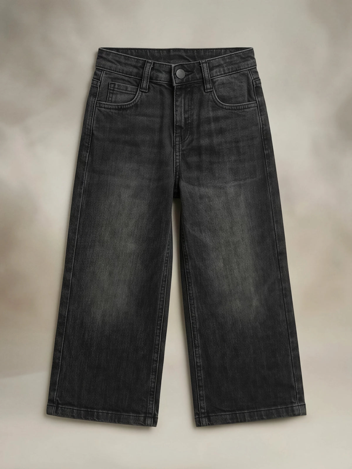 Girls Grey Wide Leg Casual Pants