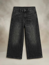 Girls Grey Wide Leg Casual Pants