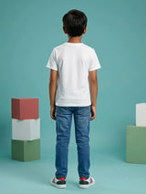 Vande Mataram 15th August T-Shirt for Boys - White Independence Day Tee