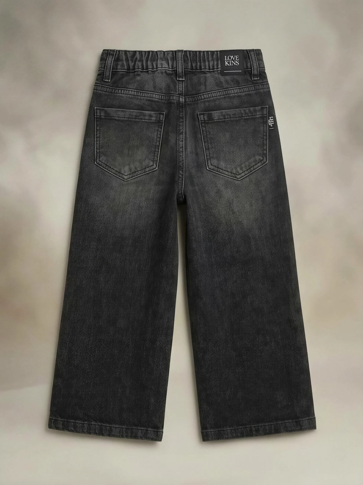 Girls Grey Wide Leg Casual Pants