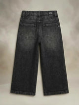 Girls Grey Wide Leg Casual Pants