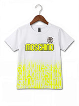 Boys White & Neon Yellow Moschino Graphic T-Shirt