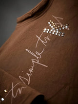 Boys Brown Graphic Printed Crew Neck T-Shirt