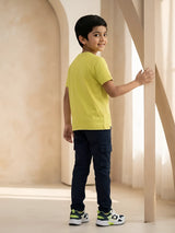 Yellow Graphic Print Cotton T-Shirt