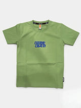 Green Typography Graphic Print Crew Neck T-Shirt