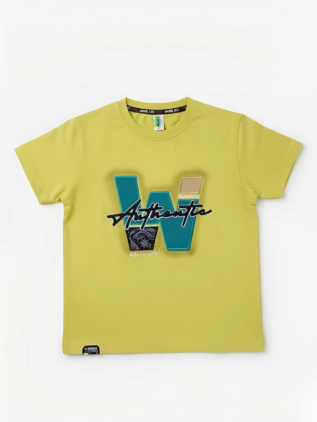 Yellow Graphic Print Cotton T-Shirt