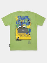 Green Typography Graphic Print Crew Neck T-Shirt