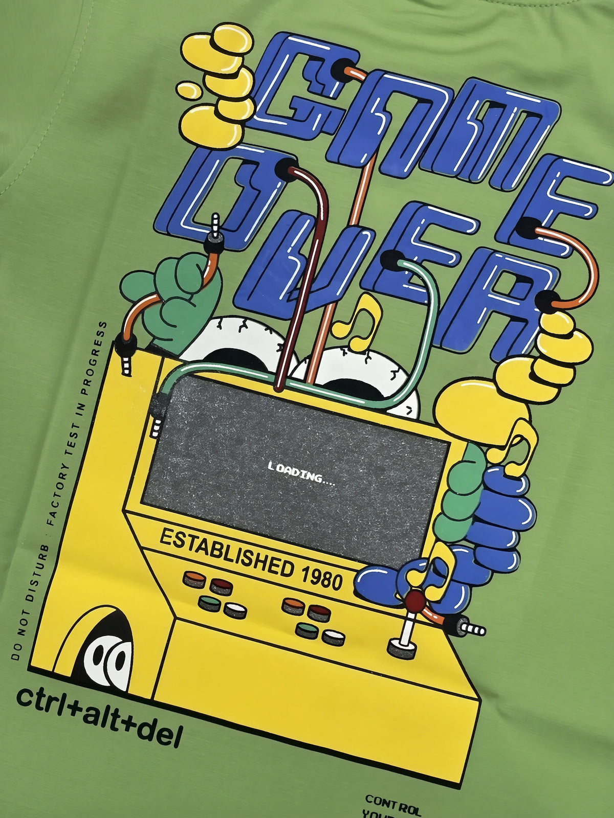 Green Typography Graphic Print Crew Neck T-Shirt