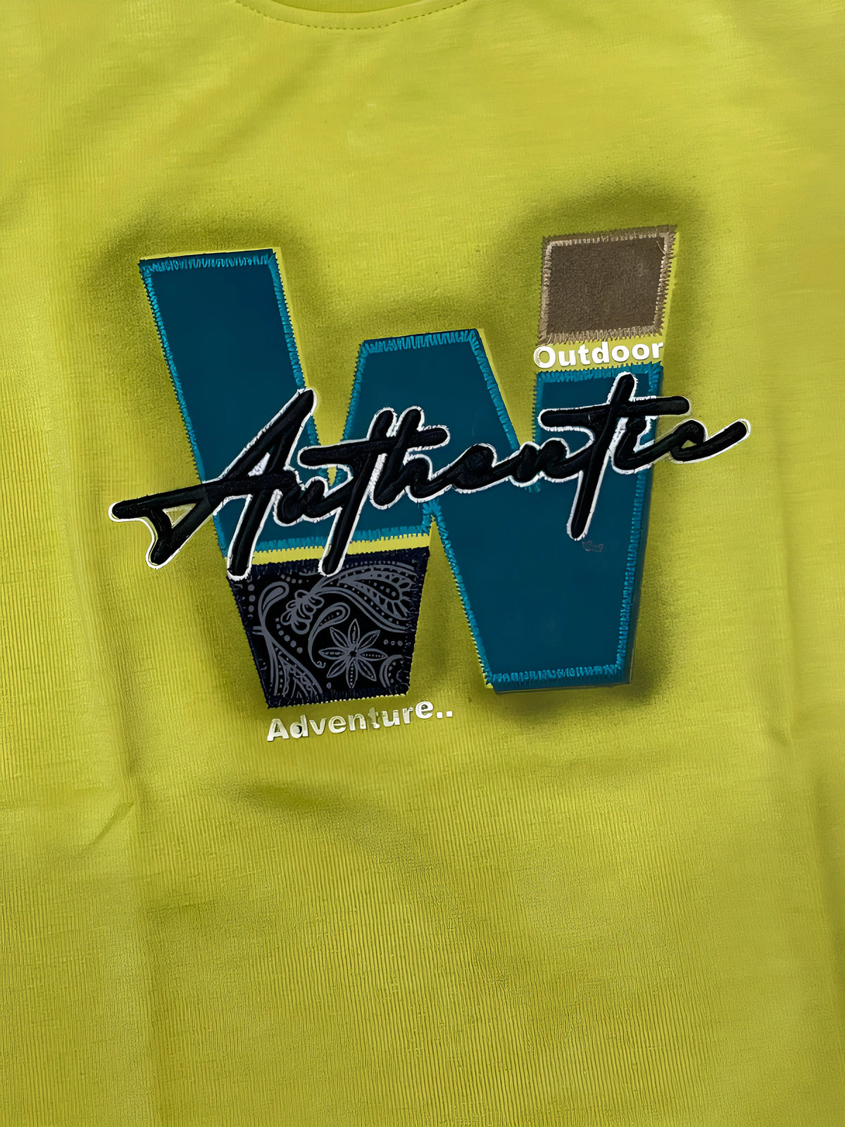 Yellow Graphic Print Cotton T-Shirt