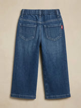 Girls Navy Blue Wide Leg Casual Pants.