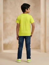 Boys Neon Green Question Mark Graphic T-Shirt
