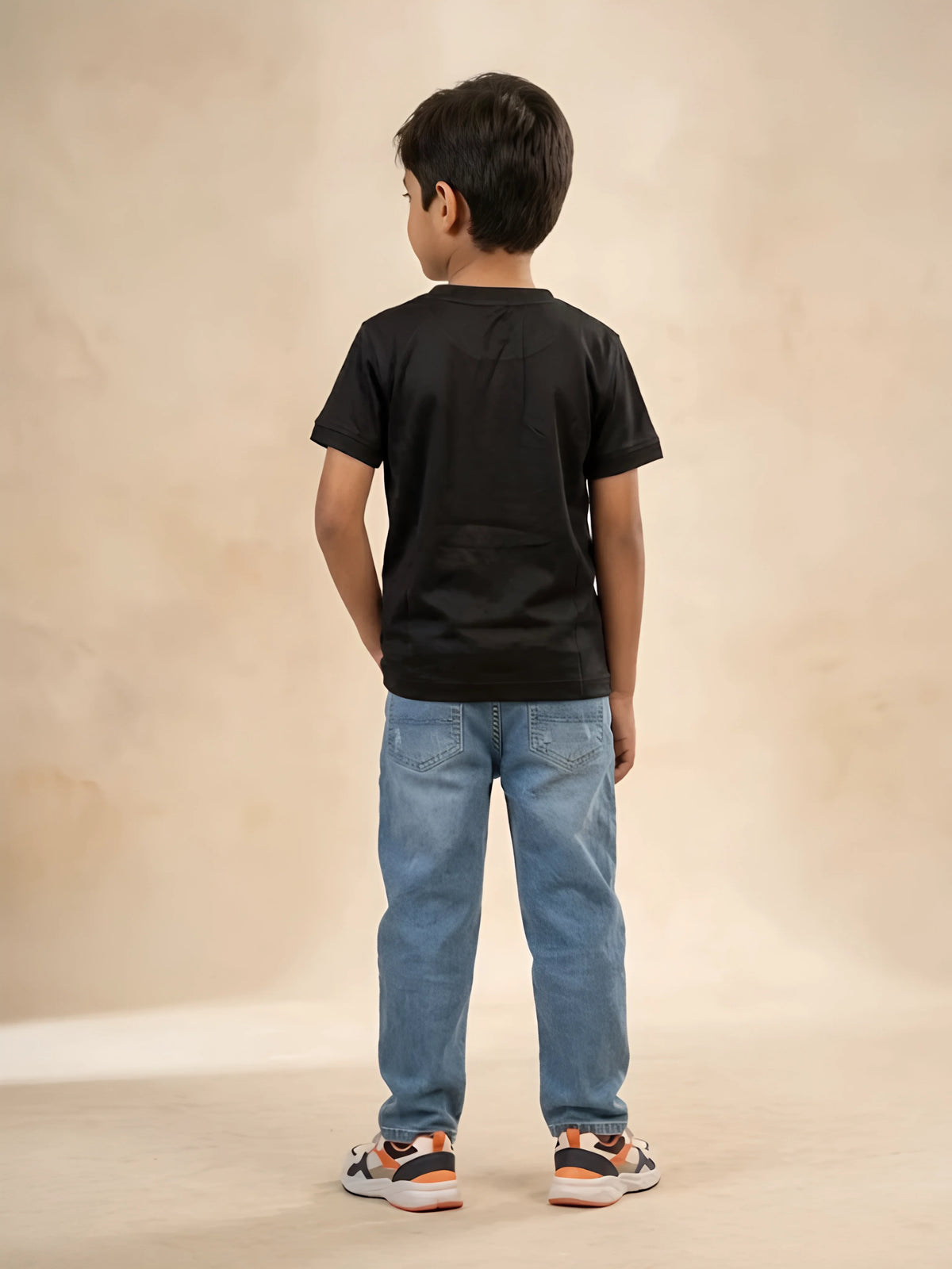 Black Car Graphic Print Cotton T-Shirt