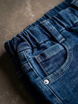 Girls Navy Blue Wide Leg Casual Pants.