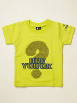 Boys Neon Green Question Mark Graphic T-Shirt